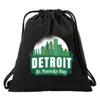 Detroit St Patricks Day Drawstring Bag