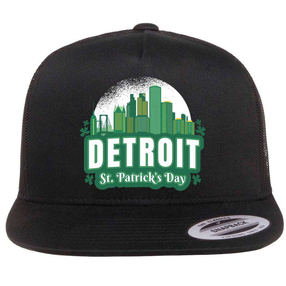 Detroit St Patricks Day Flat Bill Trucker Hat