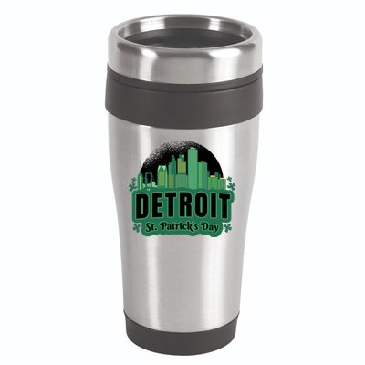 Detroit St Patricks Day 16oz Travel Tumbler