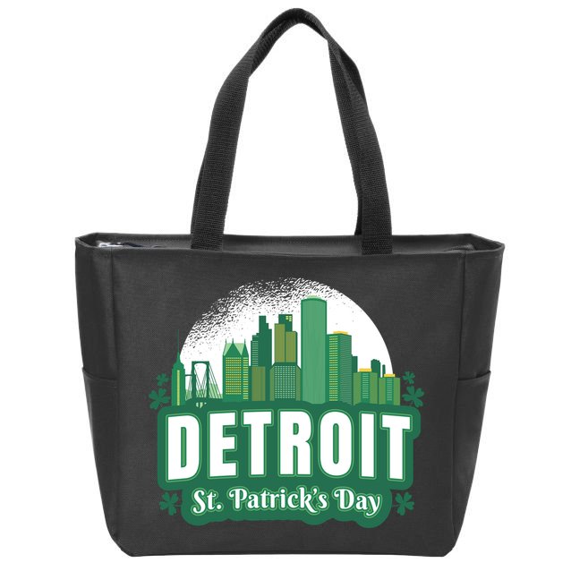 Detroit St Patricks Day Zip Tote Bag