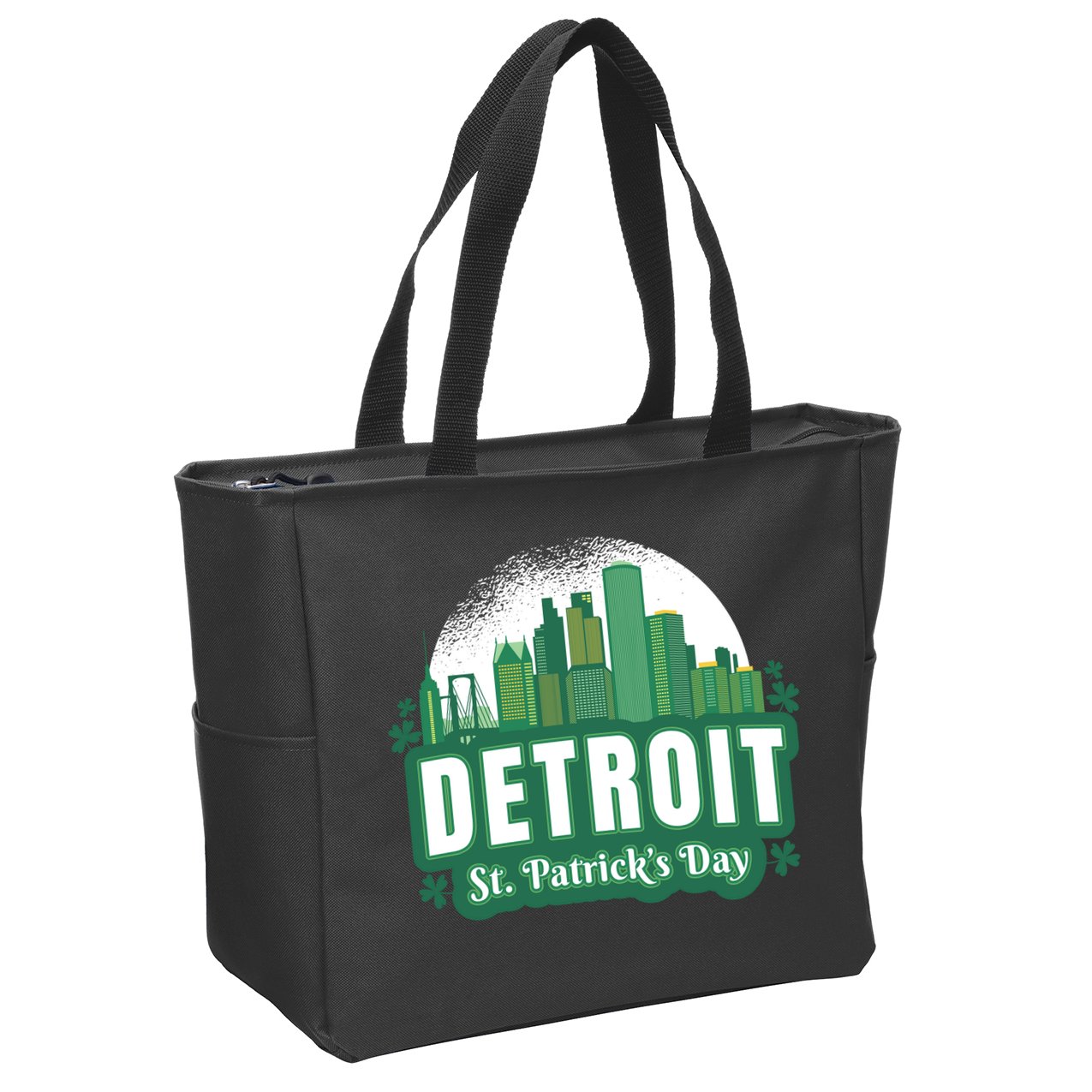 Detroit St Patricks Day Zip Tote Bag