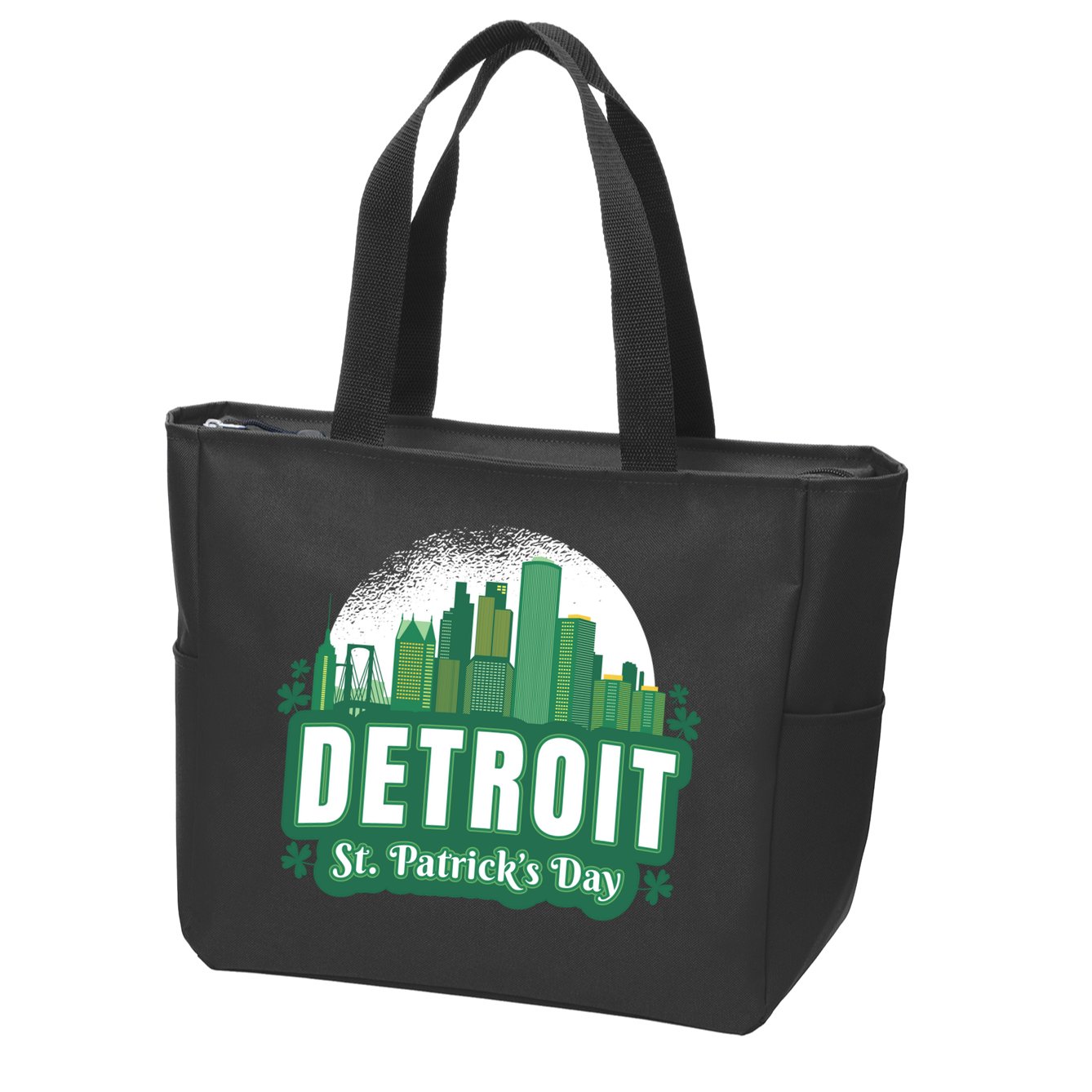 Detroit St Patricks Day Zip Tote Bag