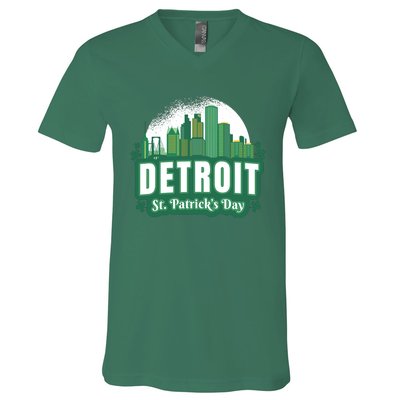 Detroit St Patricks Day V-Neck T-Shirt