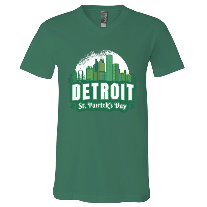 Detroit St Patricks Day V-Neck T-Shirt