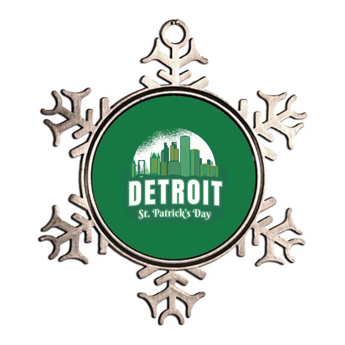 Detroit St Patricks Day Metallic Star Ornament