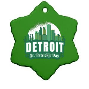 Detroit St Patricks Day Ceramic Star Ornament