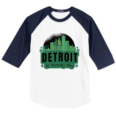 Detroit St Patricks Day Baseball Sleeve Shirt