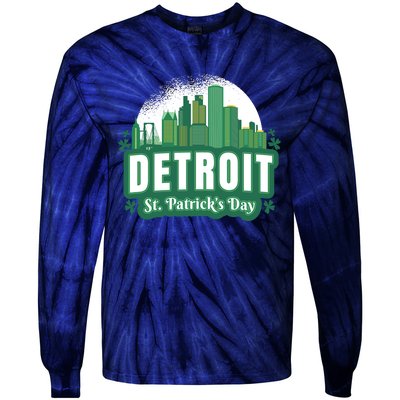 Detroit St Patricks Day Tie-Dye Long Sleeve Shirt