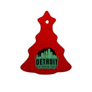 Detroit St Patricks Day Ceramic Tree Ornament