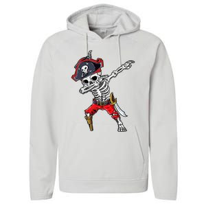 Dabbing Skeleton Pirate Halloween Performance Fleece Hoodie