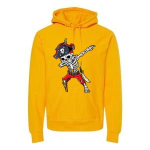 Dabbing Skeleton Pirate Halloween Premium Hoodie