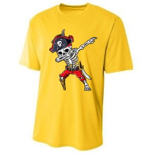 Dabbing Skeleton Pirate Halloween Performance Sprint T-Shirt