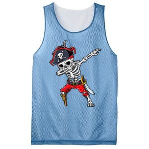 Dabbing Skeleton Pirate Halloween Mesh Reversible Basketball Jersey Tank