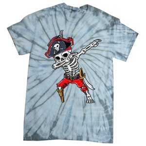 Dabbing Skeleton Pirate Halloween Tie-Dye T-Shirt