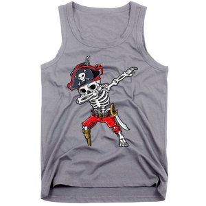 Dabbing Skeleton Pirate Halloween Tank Top