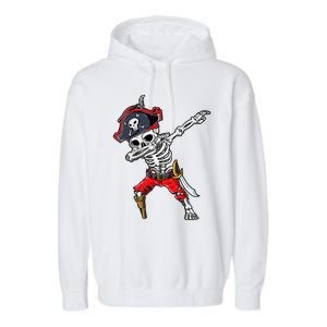 Dabbing Skeleton Pirate Halloween Garment-Dyed Fleece Hoodie