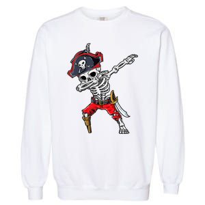 Dabbing Skeleton Pirate Halloween Garment-Dyed Sweatshirt