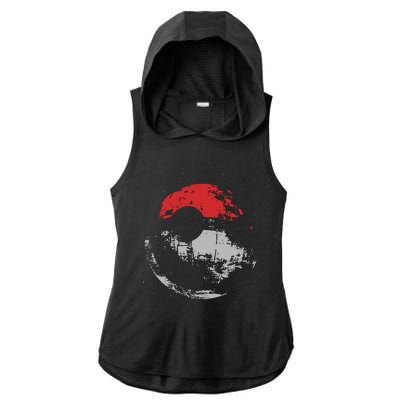 Death Star Pokeball Ladies PosiCharge Tri-Blend Wicking Draft Hoodie Tank