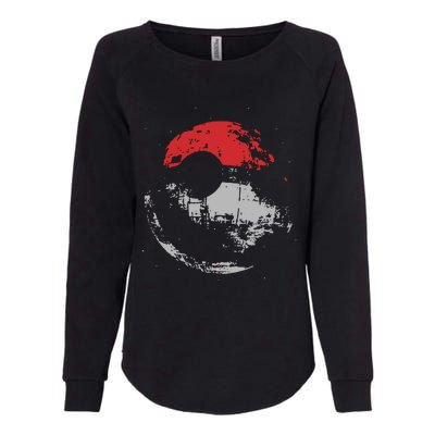 Death Star Pokeball Womens California Wash Sweatshirt