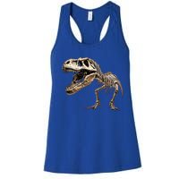 Dinosaur Skeleton Prehistoric Scary T Rex Dino Funny Gift Women's Racerback Tank