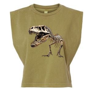 Dinosaur Skeleton Prehistoric Scary T Rex Dino Funny Gift Garment-Dyed Women's Muscle Tee