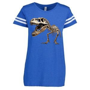 Dinosaur Skeleton Prehistoric Scary T Rex Dino Funny Gift Enza Ladies Jersey Football T-Shirt