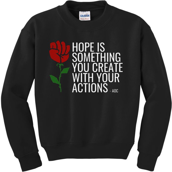 Democratic Socialist Political Change Kids Sweatshirt