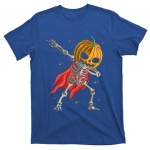 Dabbing Skeleton Pumpkin Scary Halloween Costume Gift T-Shirt