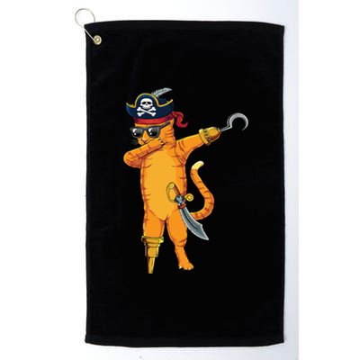 Dabbing Spooky Pirate Cat Halloween Costume Great Gift Platinum Collection Golf Towel