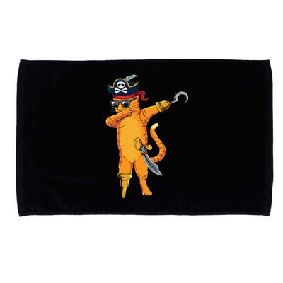 Dabbing Spooky Pirate Cat Halloween Costume Great Gift Microfiber Hand Towel