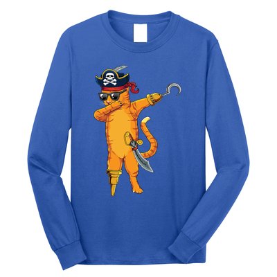 Dabbing Spooky Pirate Cat Halloween Costume Great Gift Long Sleeve Shirt