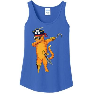 Dabbing Spooky Pirate Cat Halloween Costume Great Gift Ladies Essential Tank