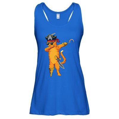 Dabbing Spooky Pirate Cat Halloween Costume Great Gift Ladies Essential Flowy Tank