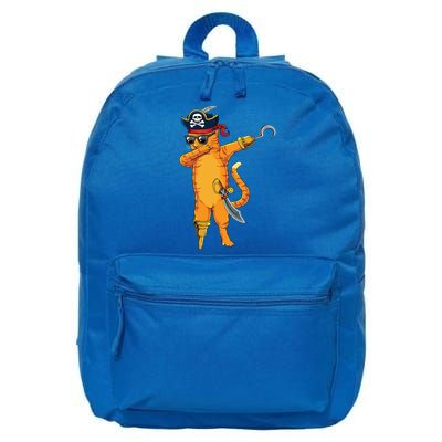 Dabbing Spooky Pirate Cat Halloween Costume Great Gift 16 in Basic Backpack