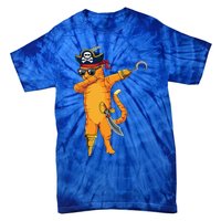 Dabbing Spooky Pirate Cat Halloween Costume Great Gift Tie-Dye T-Shirt