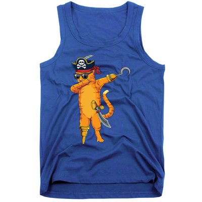 Dabbing Spooky Pirate Cat Halloween Costume Great Gift Tank Top