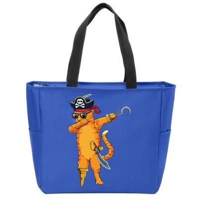 Dabbing Spooky Pirate Cat Halloween Costume Great Gift Zip Tote Bag