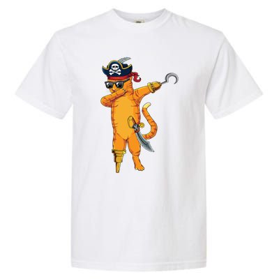 Dabbing Spooky Pirate Cat Halloween Costume Great Gift Garment-Dyed Heavyweight T-Shirt