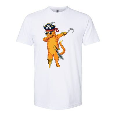 Dabbing Spooky Pirate Cat Halloween Costume Great Gift Softstyle CVC T-Shirt