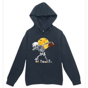 Dabbing Skeleton Playing Football Halloween Player Coach Urban Pullover Hoodie