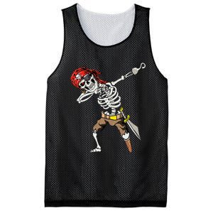 Dabbing Skeleton Pirate Halloween Kids Jolly Roger Pirate Mesh Reversible Basketball Jersey Tank