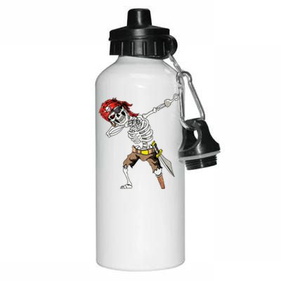 Dabbing Skeleton Pirate Halloween Kids Jolly Roger Pirate Aluminum Water Bottle 