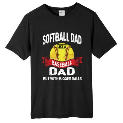 Dad Softball Player Gift Tall Fusion ChromaSoft Performance T-Shirt