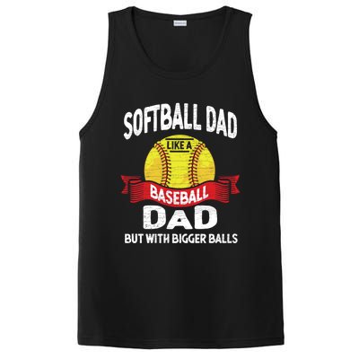 Dad Softball Player Gift PosiCharge Competitor Tank