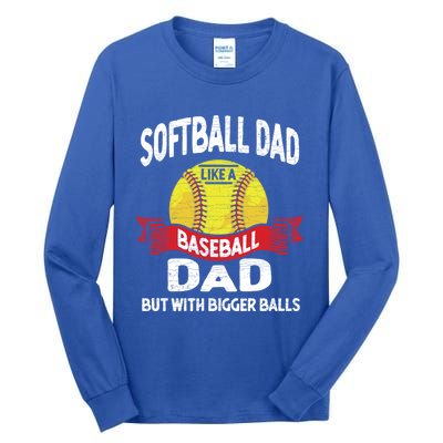 Dad Softball Player Gift Tall Long Sleeve T-Shirt