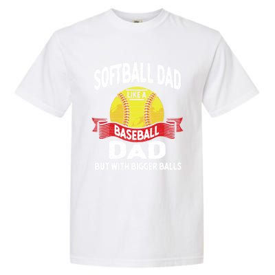 Dad Softball Player Gift Garment-Dyed Heavyweight T-Shirt