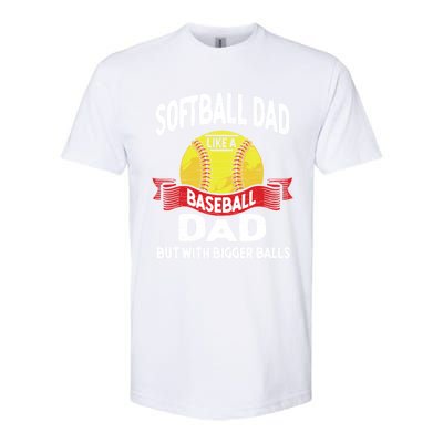 Dad Softball Player Gift Softstyle® CVC T-Shirt