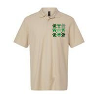 Dog St Patricks Day Coquette Dog Cat Paw Shamrock Leopard Softstyle Adult Sport Polo