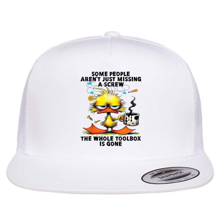 Duck Some People Aren't Just Missing A Screw The Whole Flat Bill Trucker Hat