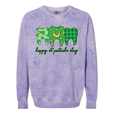 Dental St PatrickS Day Dentist Great Gift Colorblast Crewneck Sweatshirt